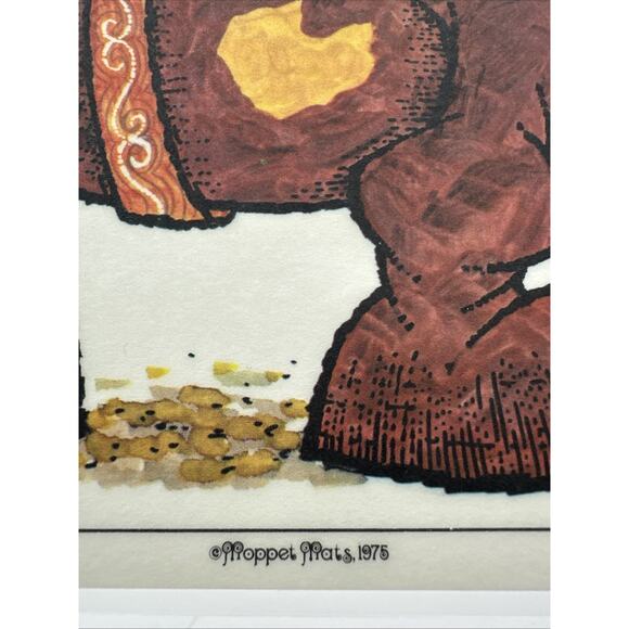 Moppet Mats 1975 Georges Place Place Mat Turtle Colorful 70s - Picture 2 of 4